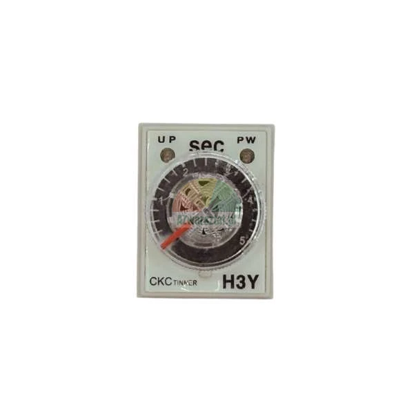 Timer relay CKC Tinker H3Y with a manual time setting dial from 0 to 5 seconds.