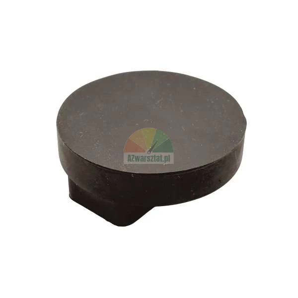 Black round rubber cap or plug for furniture or equipment protection.