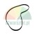 Black ribbed drive belt for motor or machine on white background