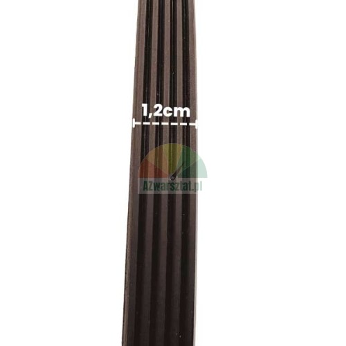 Black wheel balancer belt 1.2 cm width, 5 ribs 4 grooves