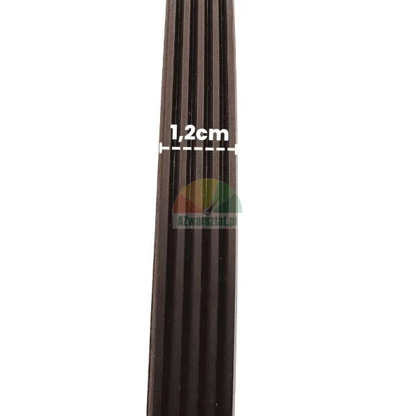 Black wheel balancer belt 1.2 cm width, 5 ribs 4 grooves