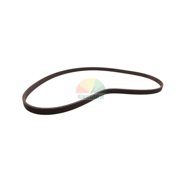 Multi-ribbed drive belt for engines on a white background
