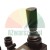 Black joystick handle of a pneumatic valve on a white background