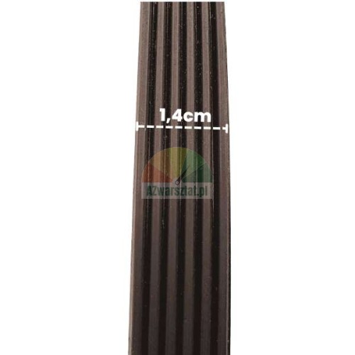 Black wheel balancer belt 83.8cm, width 1.4cm, 5 grooves