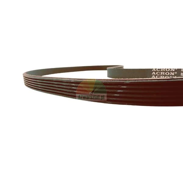 Acron multi-ribbed drive belt on a white background