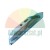 Metal seed drill coulter point with mounting holes on a white background.