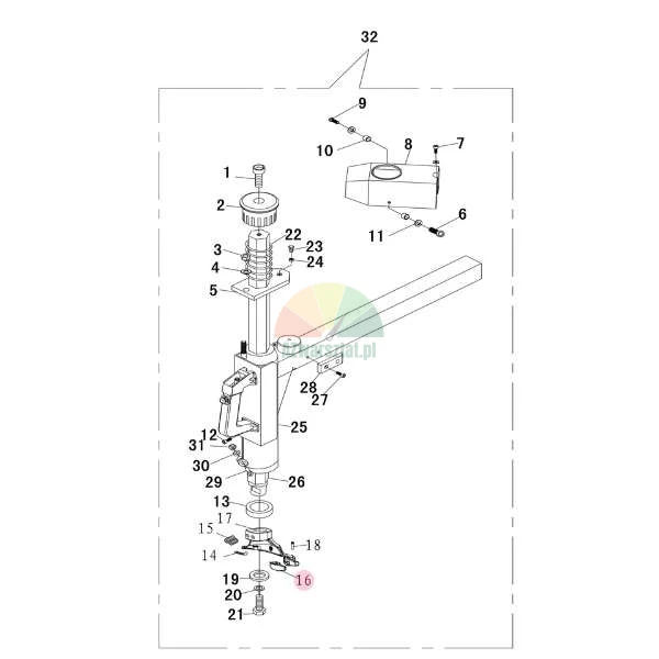 Mounting head guard M-110 replacement for Redats