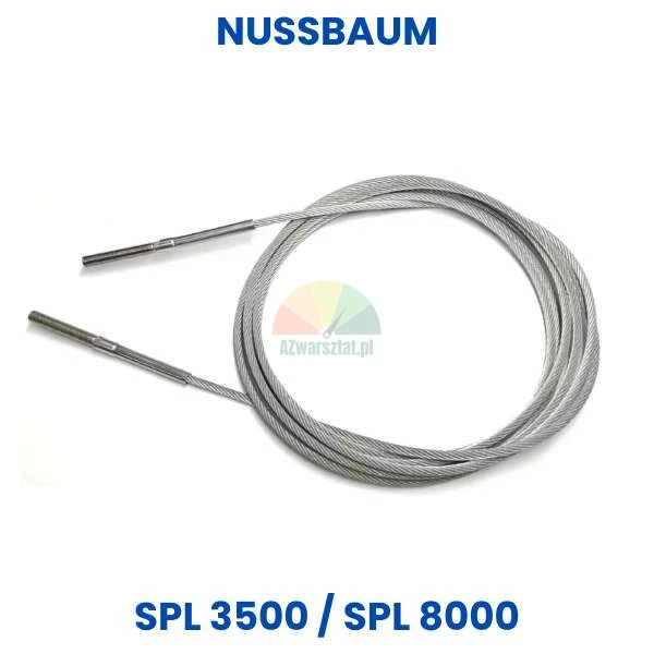 Steel lifting cable for Nussbaum lift SPL 3500 and SPL 8000 - high quality replacement