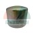 Metal cap with a white plastic base and a threaded hole