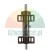 Black hydraulic cylinder with mounting brackets and silver piston rods.