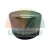 Metallic cap with a black base