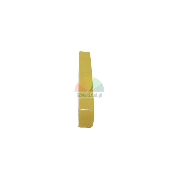 Side view of a slender yellow rectangular element on a white background.