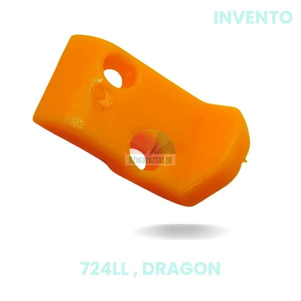 Orange plastic protector for mounting head Invento 724LL Dragon