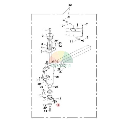 Plastic protector for Weber Klassik Serie 1021 mounting head diagram