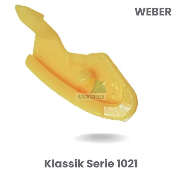 Yellow plastic mounting foot cover, Weber Klassik Serie 1021 grill replacement part.
