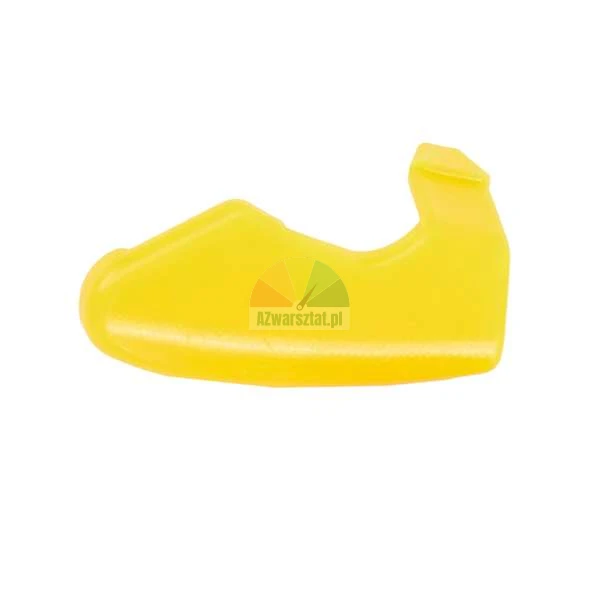 Yellow plastic spare part for garden machinery