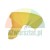 Yellow plastic component of irregular shape, likely a part of a trigger mechanism.
