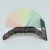 Black metal mounting bracket or spring clip with a pre-drilled hole, profile view.