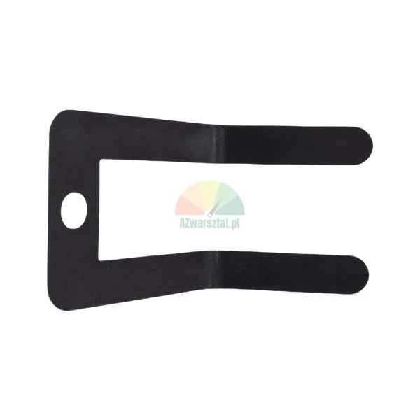 Black metal brake pad retaining spring clip