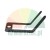 Black angled metal part with a rectangular hole and a small round mounting hole on a white background.