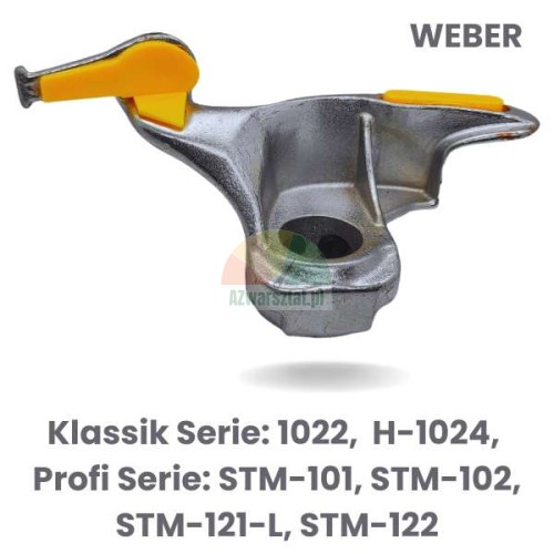 Steel mounting head for Weber tire changers, compatible with Klassik and Profi series.