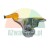 Metal tire changer mount demount head with yellow plastic inserts