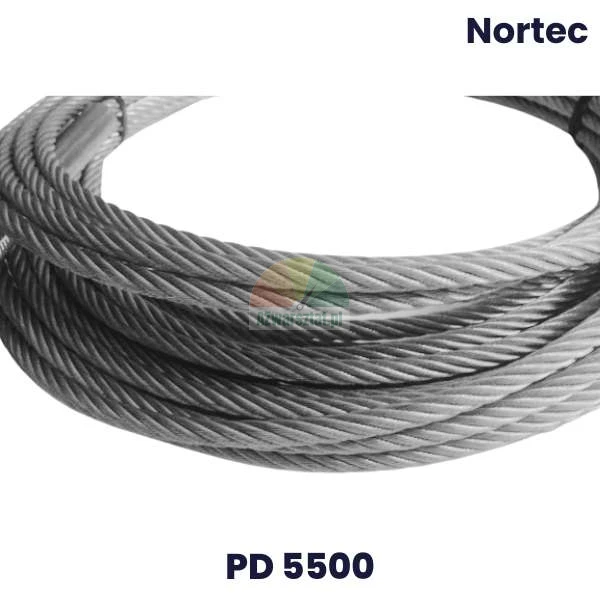 Replacement steel cable for Nortec PD5500 lift, coiled wire rope