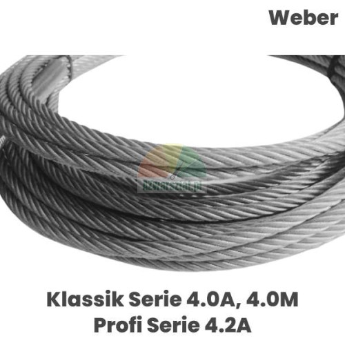 Steel lift cable for Weber Klassik 4.0A, 4.0M and Profi 4.2A series