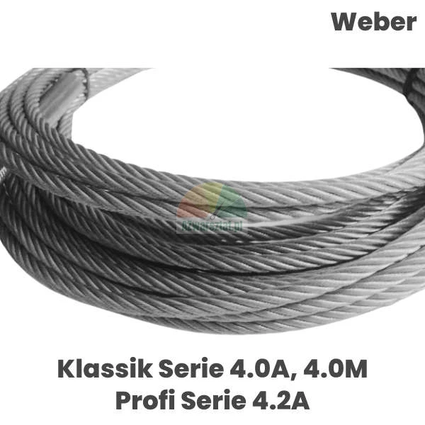 Steel lift cable for Weber Klassik 4.0A, 4.0M and Profi 4.2A series