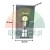 Safety latch release plate with dimensions