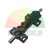 Black metal distributor manifold with five ports and silver shaft ends.