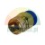 Brass straight push-in fitting with male thread and blue release ring