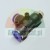Pneumatic push-in T-fitting with male thread, black body with blue release rings.