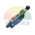 Industrial limit switch with adjustable lever and roller, blue housing