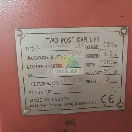 Steel cable for Launch TLT 240SCA/E40 car lift