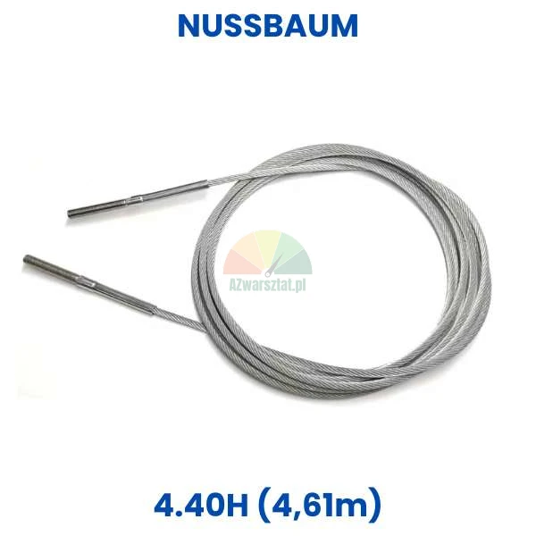 Steel cable for Nussbaum 4.40H lift with a length of 4.61m