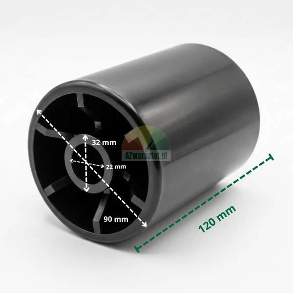 Wide pressure roller with dimensions