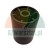 Black plastic spacer sleeve with internal ribbing and a central hole.