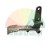 Metal cast pedal lever component with a ribbed anti-slip surface and mounting holes.