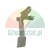 Silver metal brake lever for a chainsaw on a white background.