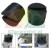 Rubber jack pad adapter with slot for hydraulic jack, set of two pieces and usage examples under the car chassis.