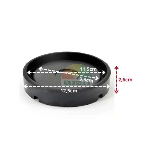 Rubber jack pad 12.5cm with dimensions