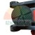 Black rubber jack pad for a hydraulic floor jack with a textured grip surface.
