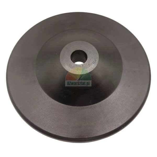 Black circular rubber base with a center hole viewed from above