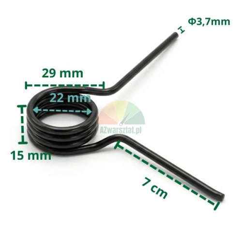 Torsion spring for tire changer rotation switch 29mm