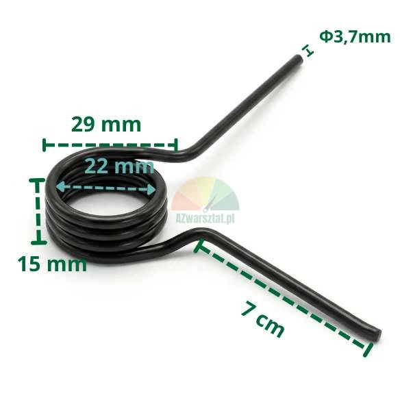 Torsion spring for tire changer rotation switch 29mm