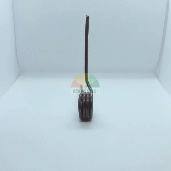 Metal torsion spring, side view, against a white background.