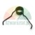 Black metal torsion spring with two arms on a white background.