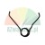 Black metal torsion spring with two arms on a white background