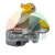 Universal steel mounting head 29 mm with yellow inserts